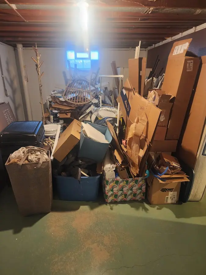 Roll-off dumpster container at job site for Roll Off Dumpster Rental in Prospect